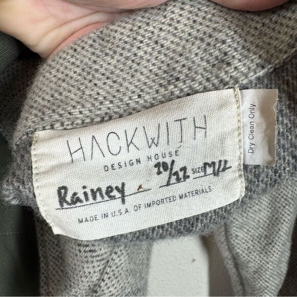 Hackwith Design House Open Front Wool Blend Rainey Jacket Pockets Reversible M/L - Picture 4 of 6